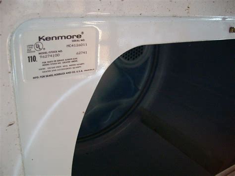 Serial numbers on Kenmore appliances identify different manufacturing dates. . Kenmore dryer serial number age